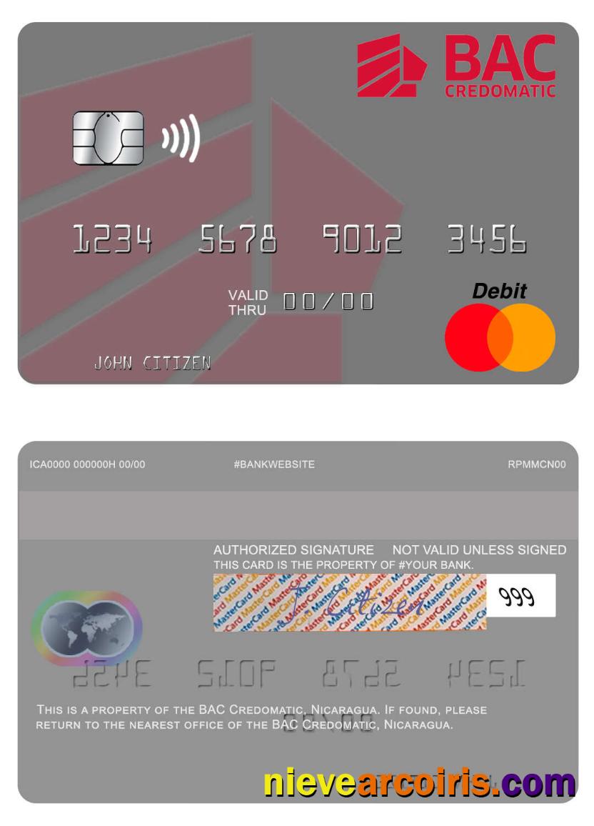 Nicaragua BAC Credomatic mastercard